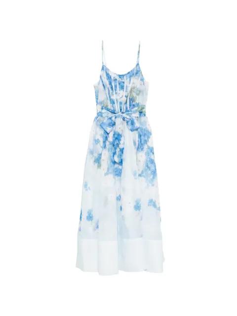 floral-print pleated dress by CENERE GB