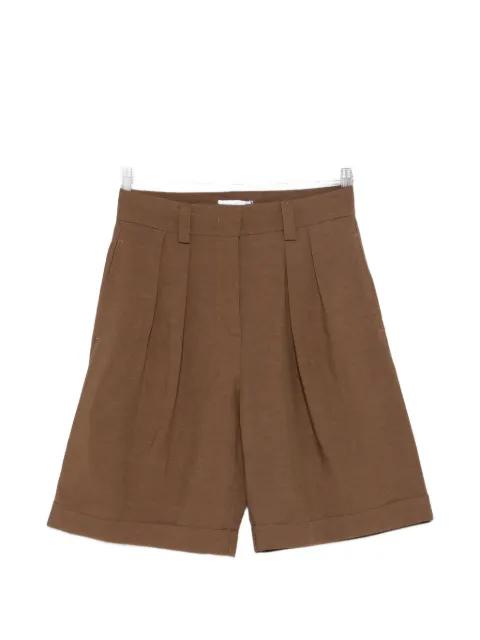 pleated turn-up shorts by CENERE GB