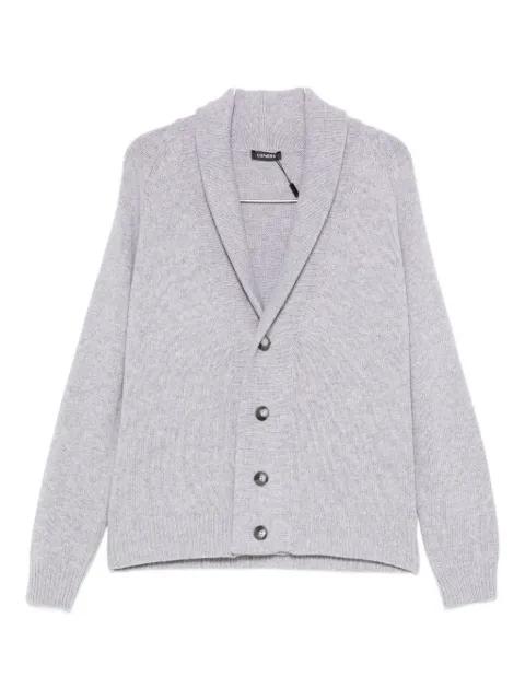 shawl-collar cardigan by CENERE GB
