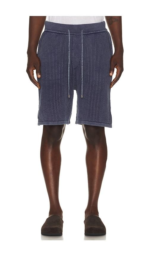 Central Park West Henry Snow Wash Short in Slate by CENTRAL PARK WEST