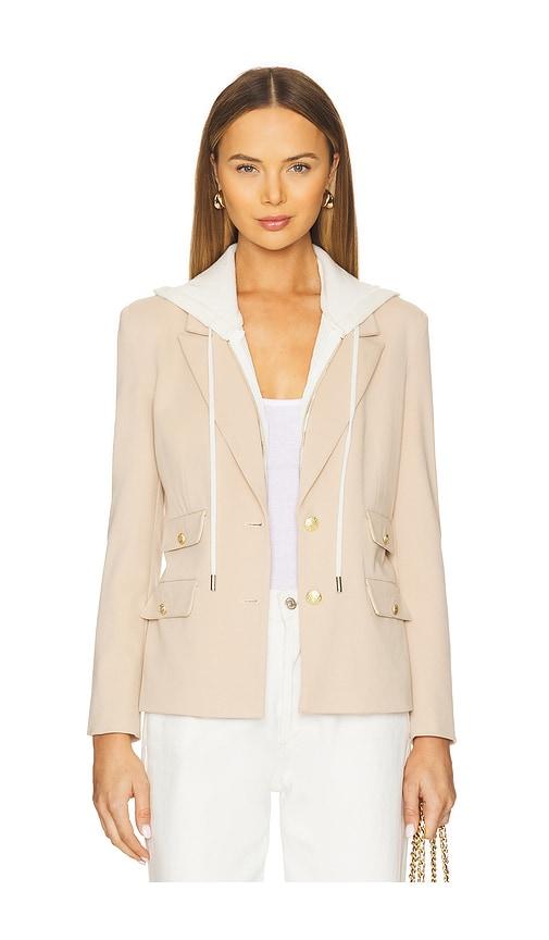 Central Park West Nautical Dickey Blazer in Beige by CENTRAL PARK WEST