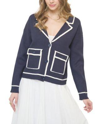 Women's Alba Piped Sweater Jacket by CENTRAL PARK WEST