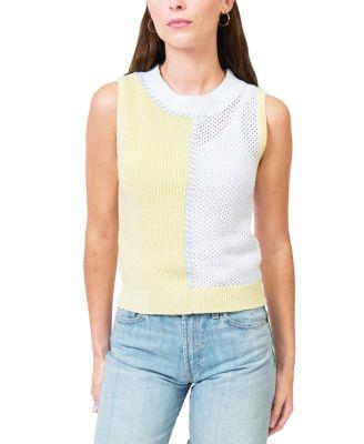 Women's Birdie Two Toned Whipstitch Shell Top by CENTRAL PARK WEST