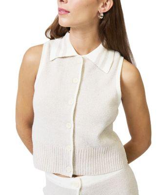 Women's Celeste Tweed Yarn Collared Top by CENTRAL PARK WEST