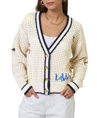 Women's Chelsea Embroidered Cardigan Sweater by CENTRAL PARK WEST