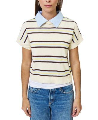 Women's Chloe Stripe Oxford Collar Tee by CENTRAL PARK WEST