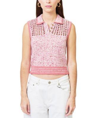 Women's Clover Sleeveless Mesh Polo by CENTRAL PARK WEST