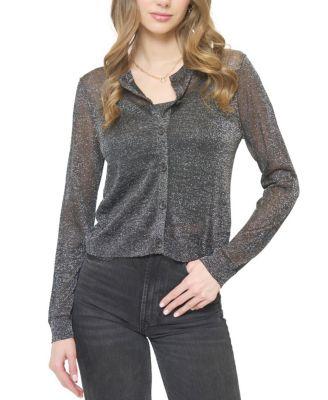 Women's Colette Sheer Lurex Cardigan with Cami by CENTRAL PARK WEST
