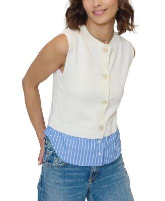 Women's Kira Twofer Button Up Tank by CENTRAL PARK WEST