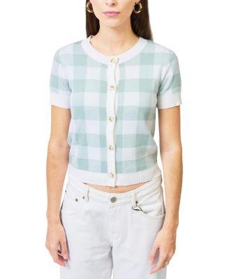 Women's Laurel Gingham Jaquard Cardigan by CENTRAL PARK WEST