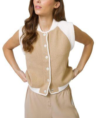 Women's Nevada Sleeveless Bomber Sweater by CENTRAL PARK WEST