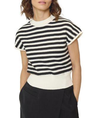 Women's Olive Striped Stitch Dolman by CENTRAL PARK WEST