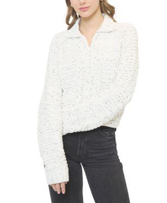 Women's Tasha Cable Chenille Half Zip Sweater by CENTRAL PARK WEST