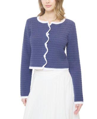 Women's Wren Scallop Crochet Cardigan by CENTRAL PARK WEST