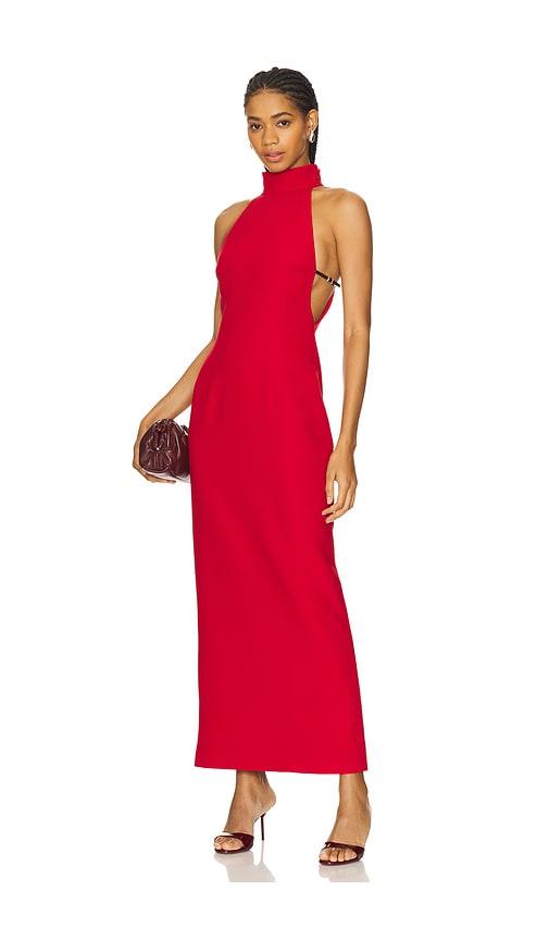 Ceren Ocak Belt Detailed Dress in Red by CEREN OCAK
