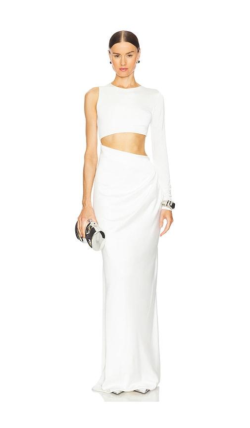 Ceren Ocak Cut Out Dress in White by CEREN OCAK