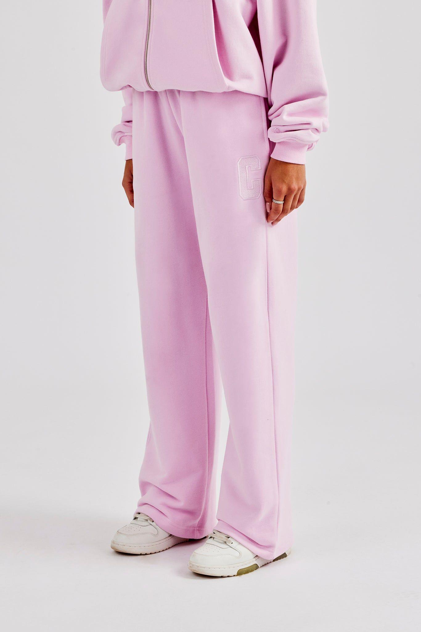 Embroidered C Jogger - Pink by CERNUCCI