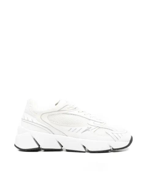 panelled leather sneakers by CESARE PACIOTTI
