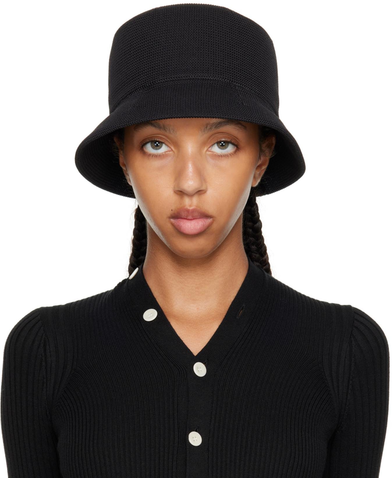 Black Mesh Knit Beach Hat by CFCL