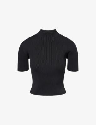 High-Neck Short-Sleeve Knitted Top by CFCL