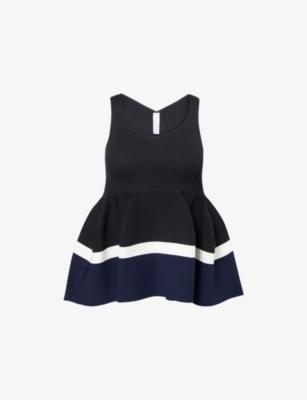 Pottery Sleeveless Flared-Hem Knitted Top by CFCL