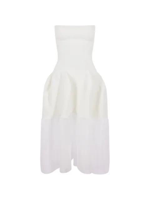 ribbed-knit strapless mini dress by CFCL