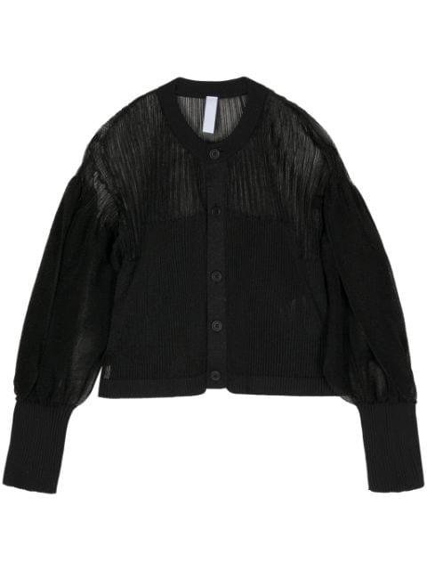 sheer panelling ribbed cardigan by CFCL
