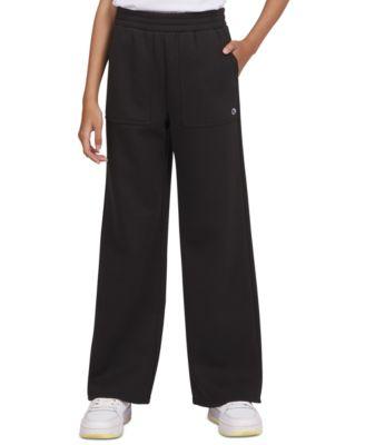 Big Girls Wide-Leg Fleece Sweatpants by CHAMPION