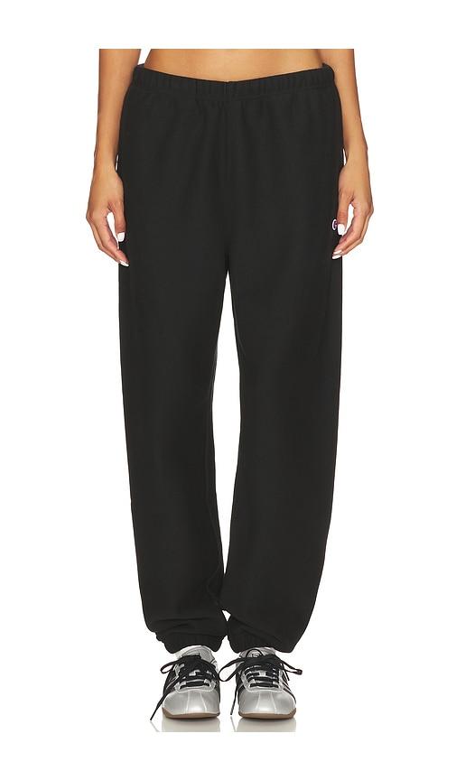 Champion Essentials Reverse Weave Cinched Bottom Sweatpant in Black by CHAMPION