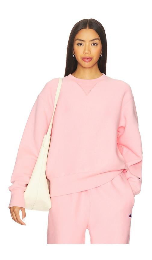 Champion Essentials Reverse Weave Crew Neck Sweatshirt in Pink by CHAMPION
