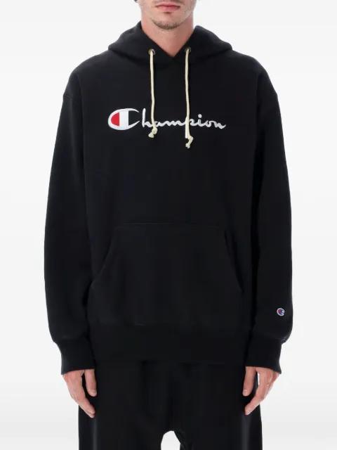 logo-embroidered drawstring hoodie by CHAMPION