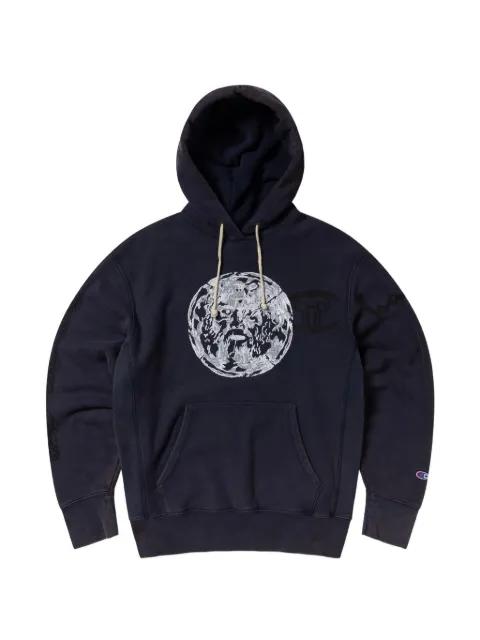 x Aries graphic-print drawstring hoodie by CHAMPION