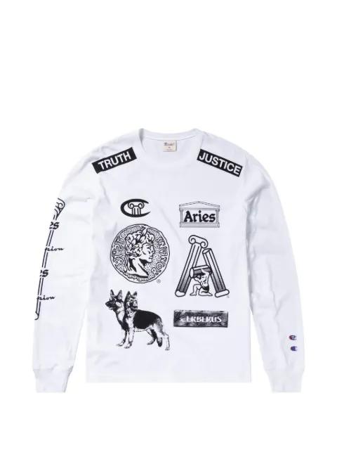 x Aries graphic-print sweatshirt by CHAMPION