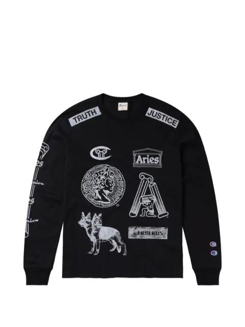 x Aries graphic-print sweatshirt by CHAMPION