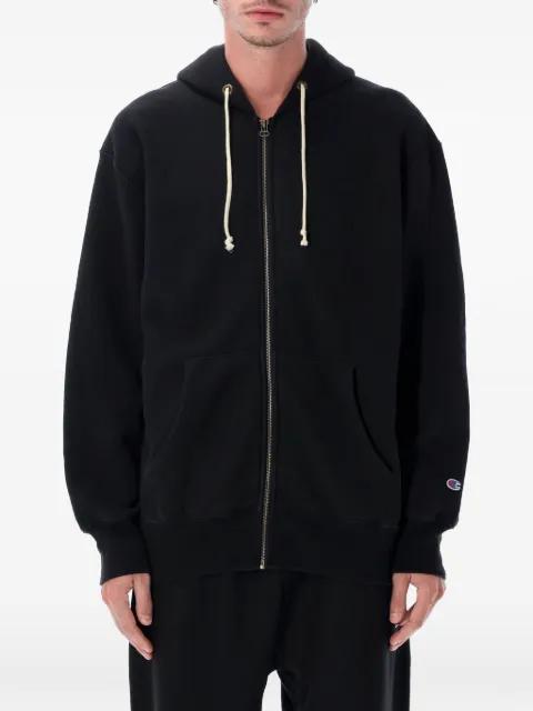 zip-up logo-patch hoodie by CHAMPION