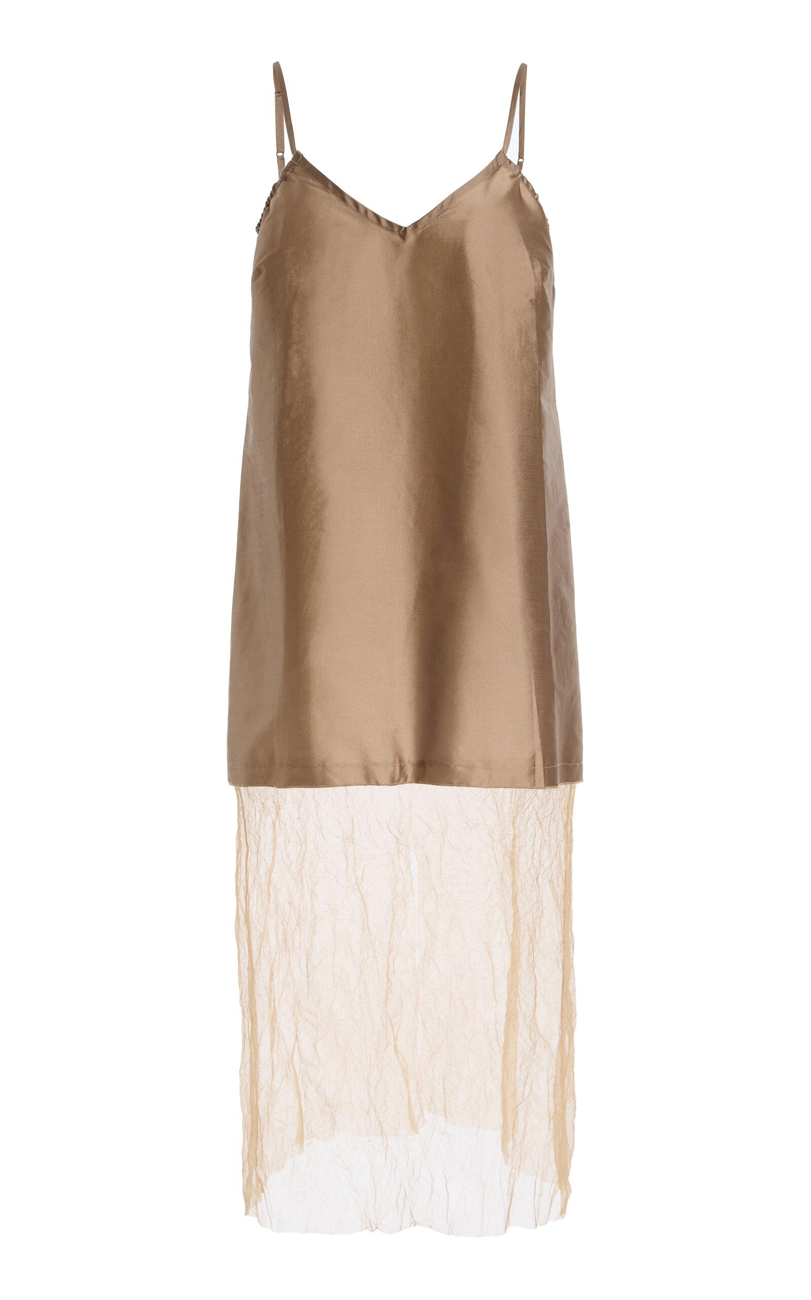Chan Luu Exclusive La Isla Taffeta and Mesh Slip Dress - Moda Operandi by CHAN LUU