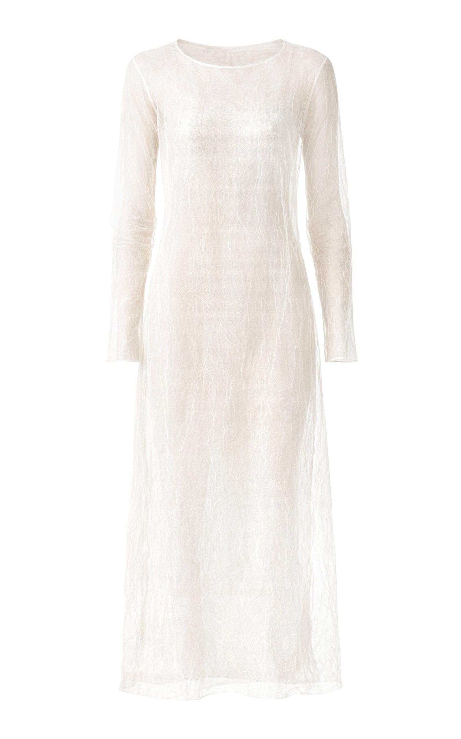Chan Luu Ghost Crinkle Mesh Overlay Maxi Dress - Moda Operandi by CHAN LUU