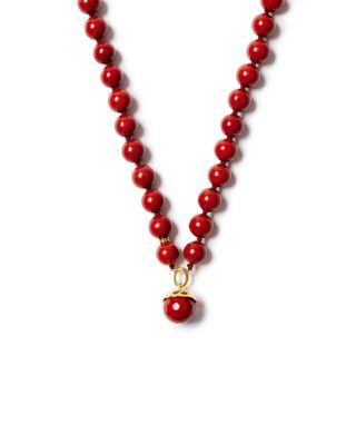 Gemstone Beaded Pendant Necklace by CHAN LUU