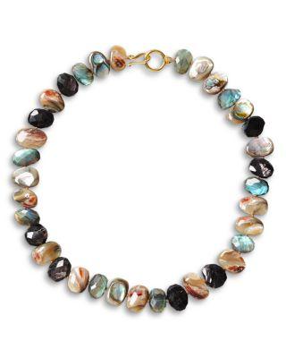 Multi Gemstone Collar Necklace by CHAN LUU