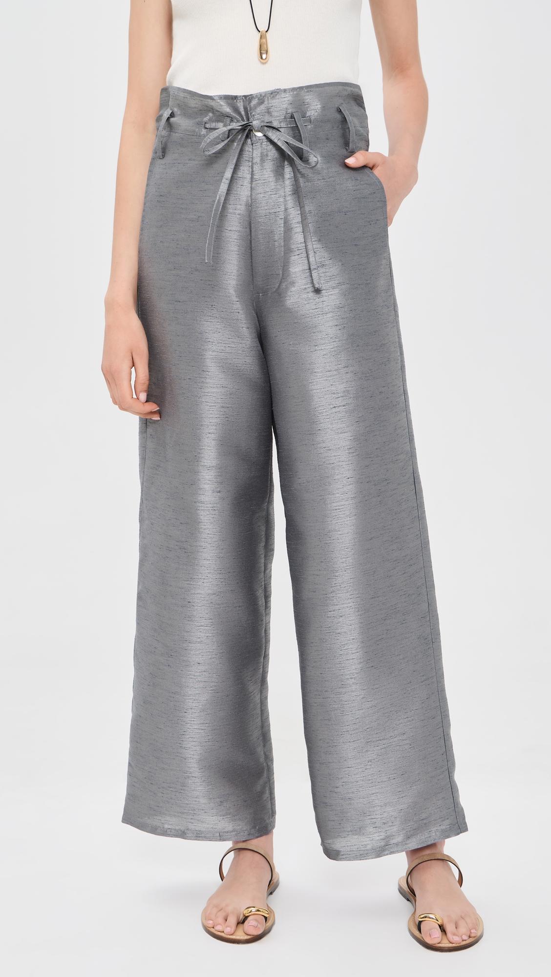 Techno Dupioni Straight Leg Pants by CHAN LUU