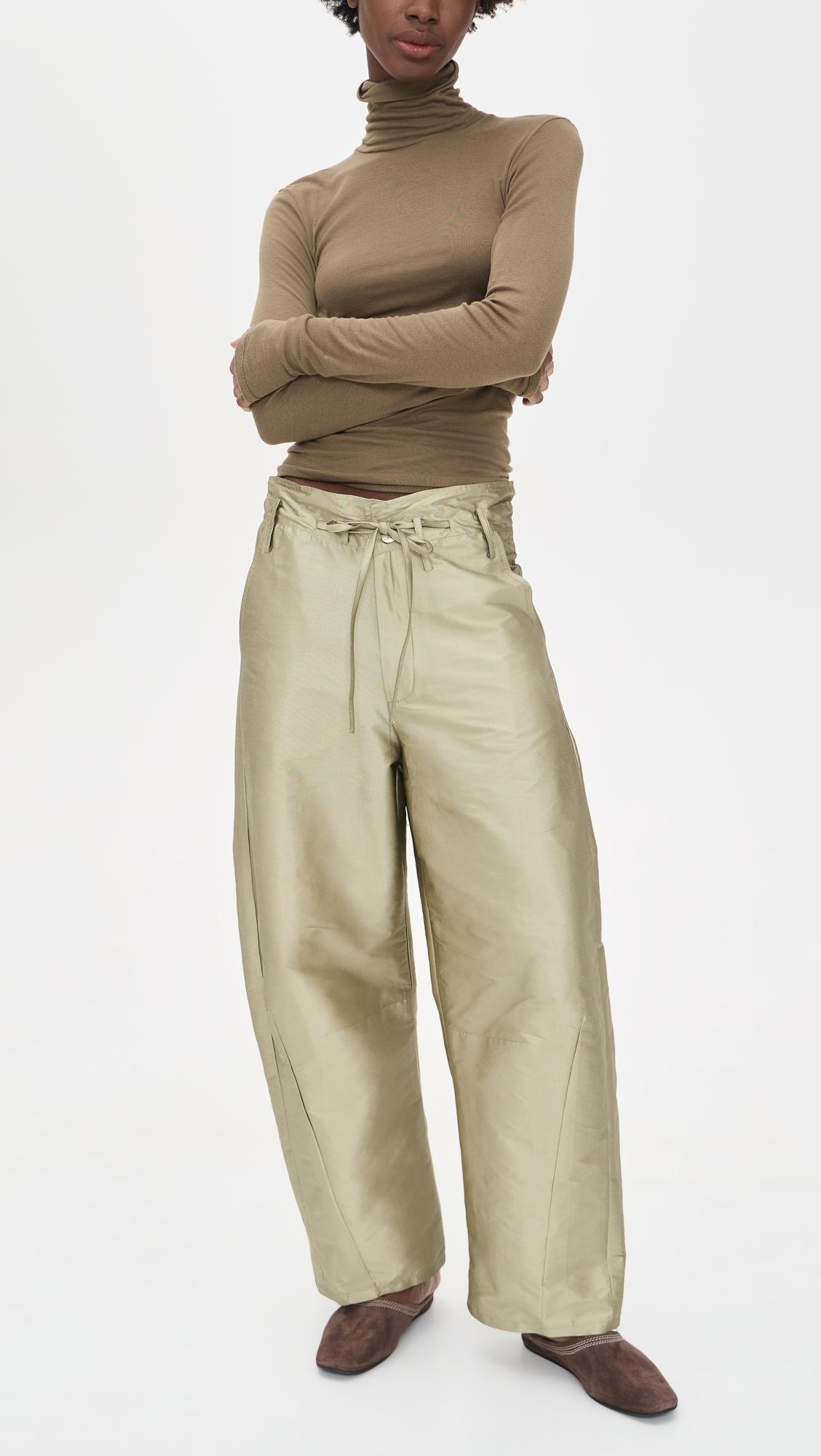 Techno Taffeta Barrel Pants by CHAN LUU