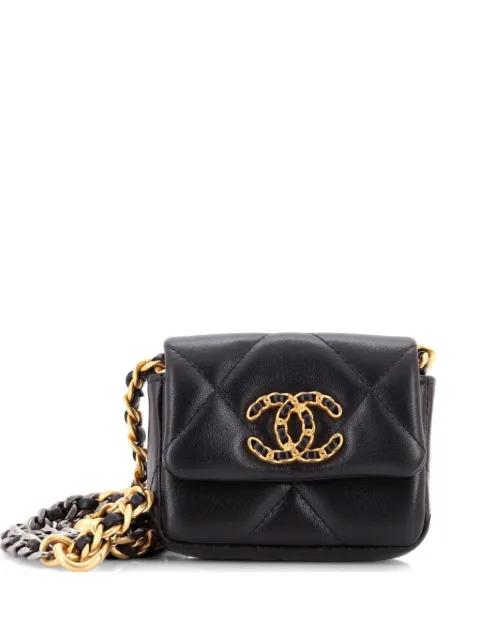 19 Convertible Flap Coin Purse With Chain Quilted Lambskin belt bag by CHANEL 