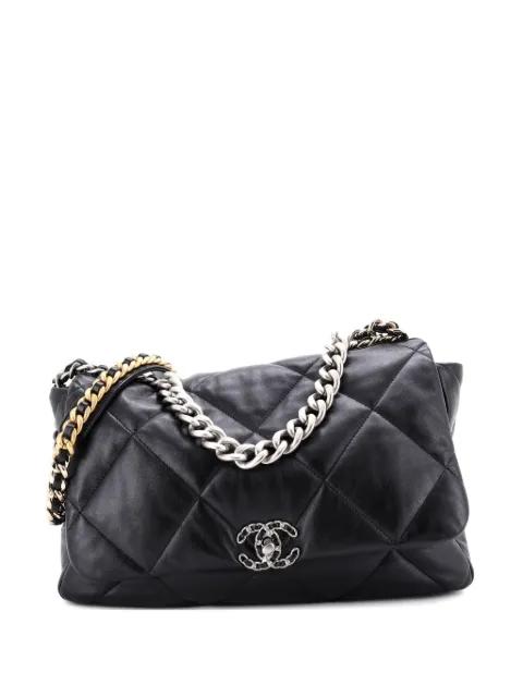 19 Flap Bag Quilted Leather Maxi crossbody bag by CHANEL 