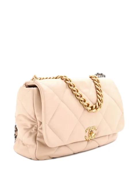 19 Flap Bag Quilted Leather Maxi crossbody bag by CHANEL 