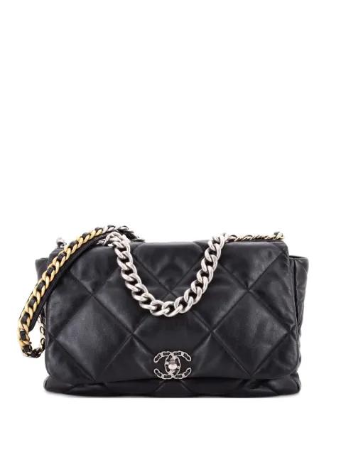 19 Flap Bag Quilted Leather Maxi crossbody bag by CHANEL 