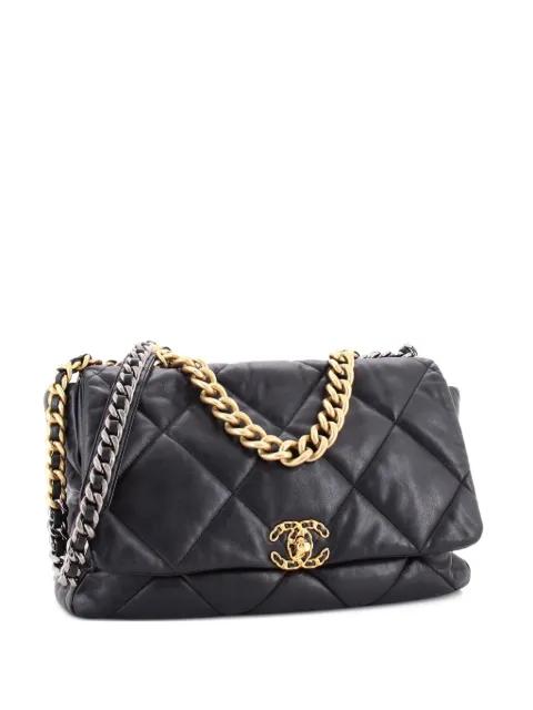 19 Flap Bag Quilted Leather Maxi crossbody bag by CHANEL 