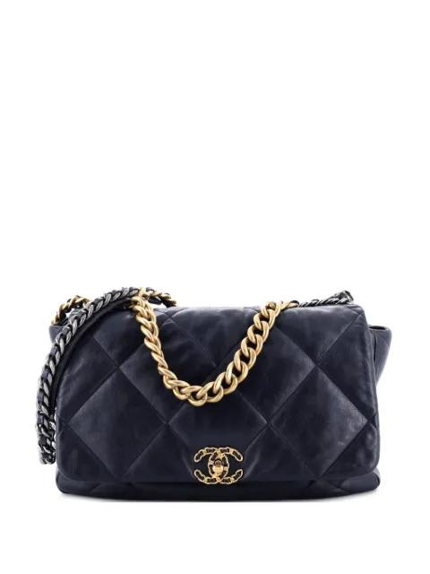 19 Flap Bag Quilted Leather Maxi crossbody bag by CHANEL 19 Flap Bag Quilted Leather Maxi crossbody bag by CHANEL