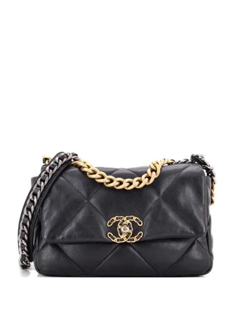 19 Flap Bag Quilted Leather Medium crossbody bag by CHANEL 