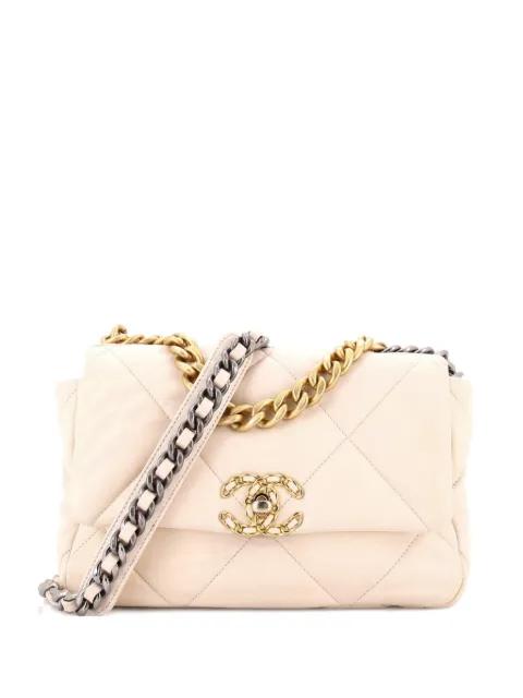 19 Flap Bag Quilted Leather Medium crossbody bag by CHANEL 