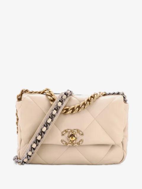 19 Flap Bag Quilted Leather Medium crossbody bag by CHANEL 